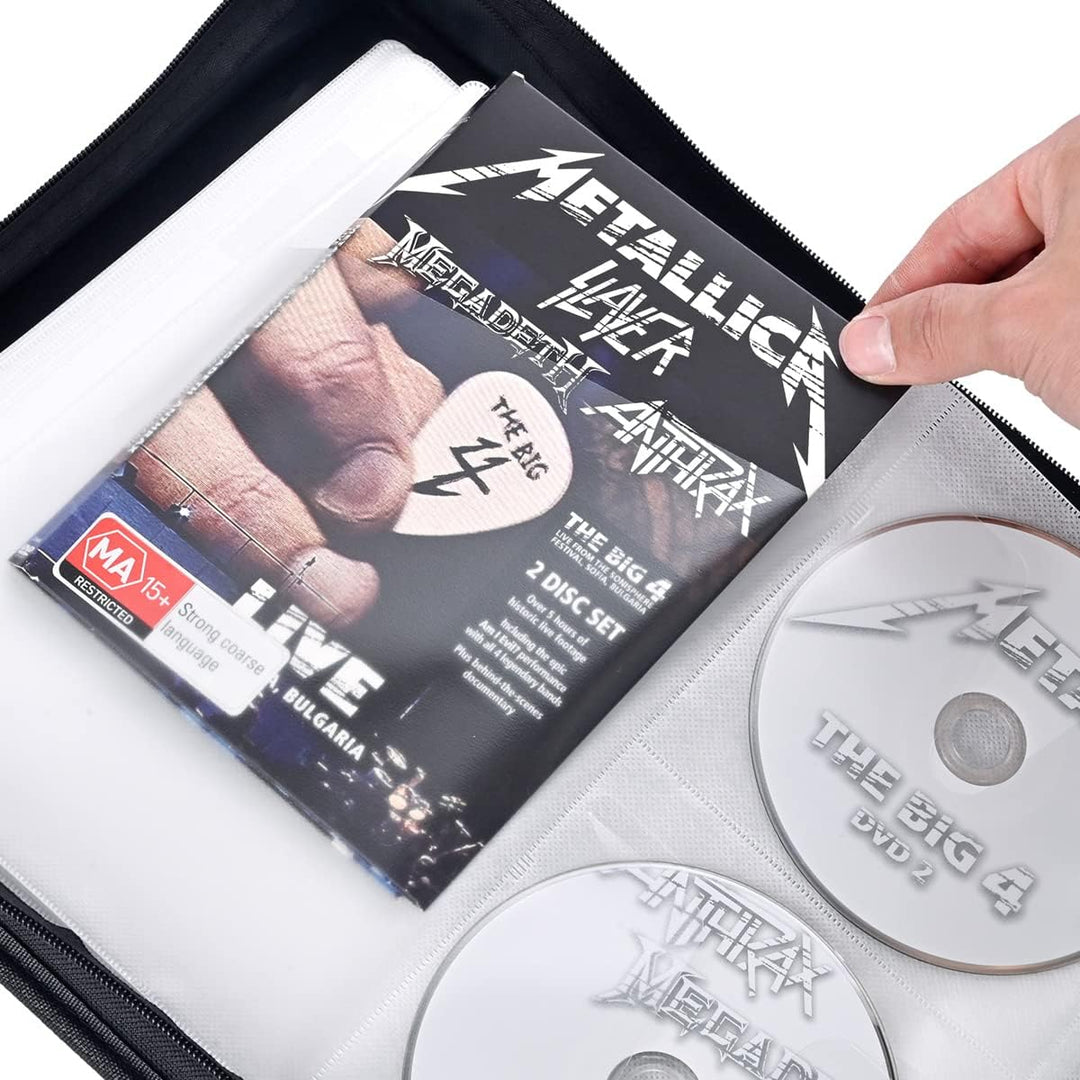 DVD Hülle 160 DVDs und 80 Booklets Kapazität, Speicher-CDs mit Booklet-Einsätzen Medienhalter organi