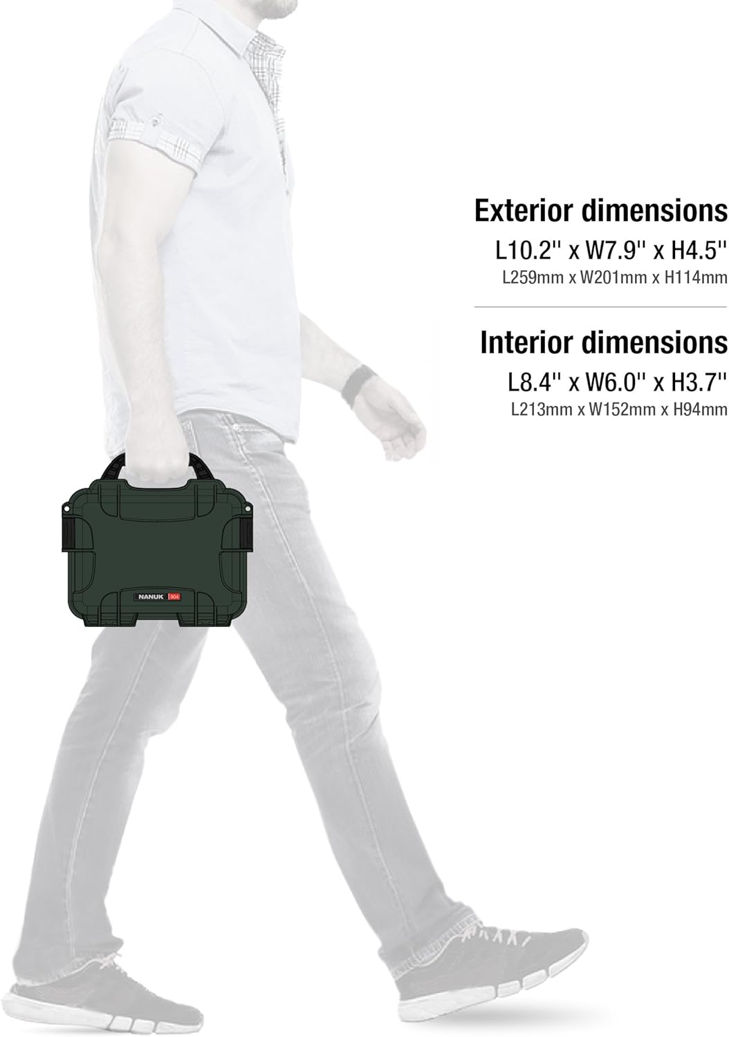 Nanuk 904 wasserdichte Hartschalenkoffer - Olive Olivgrün, Olivgrün