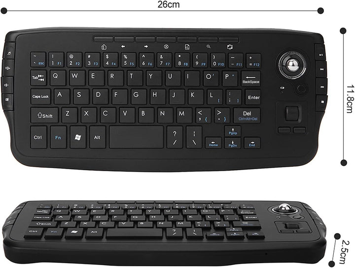 E30 2,4 GHz Kabellose Tastatur mit Trackball Maus Scrollrad Fernbedienung für Android TV Box Smart T