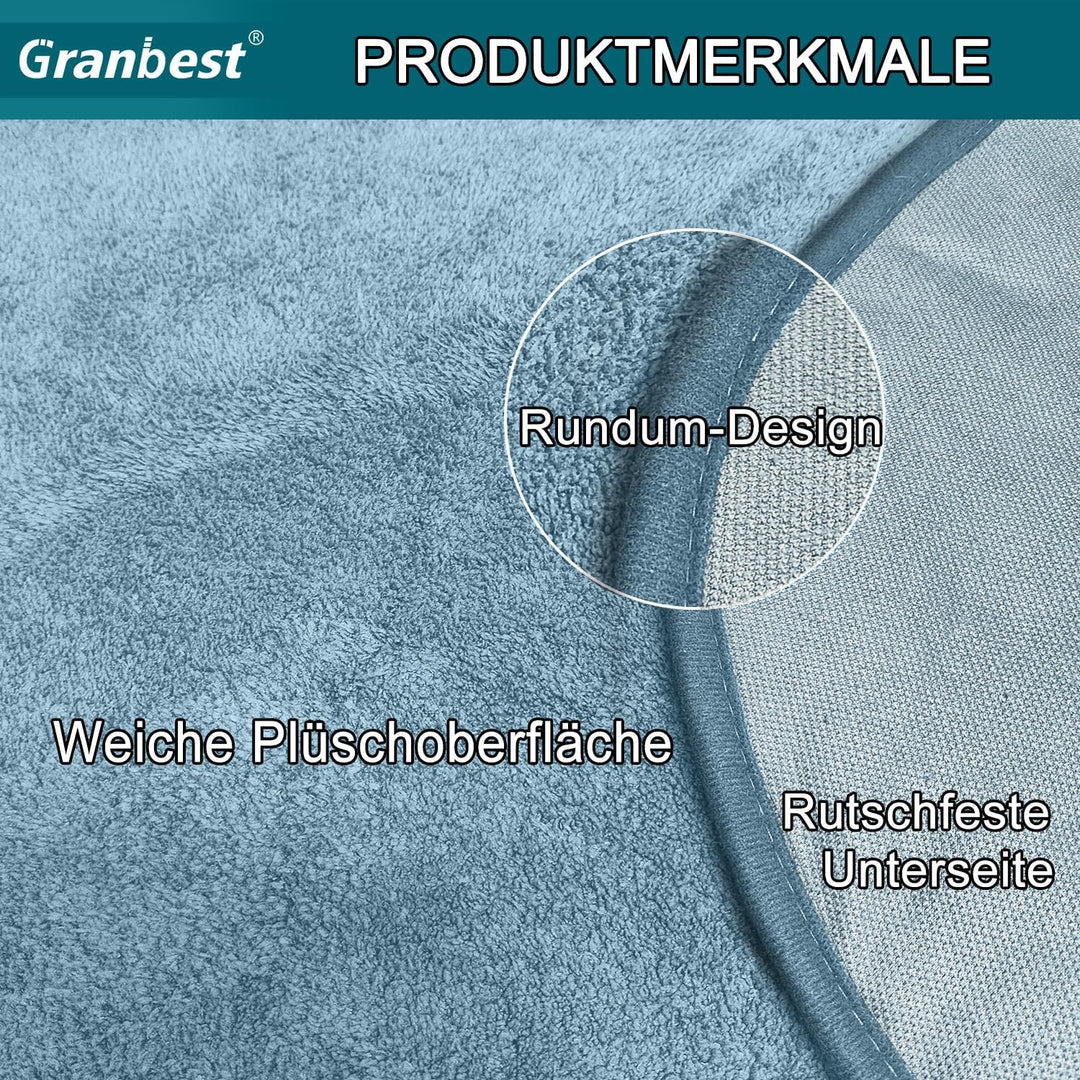 Granbest Super Thick Samt Sofabezug 3 Sitzer Anti-Rutsch Durable Couchbezug mit Elastischem Riemen 4