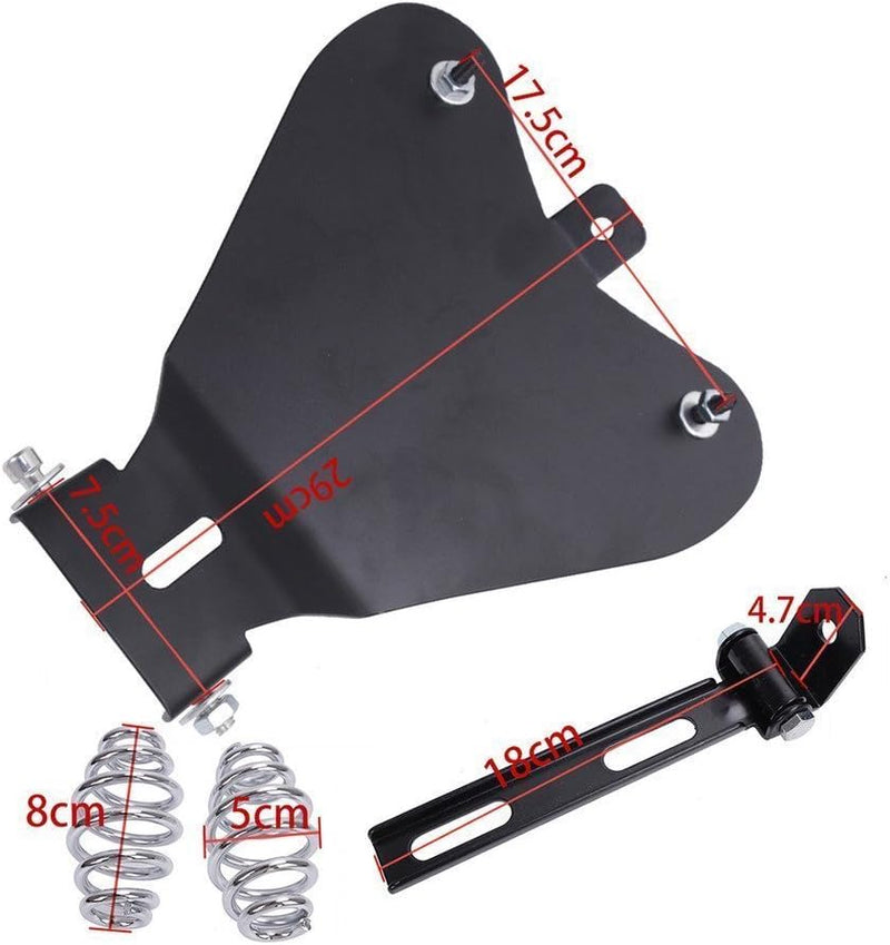 Anzene Schwarz solo Sitzhalterung Frühling Base Mount Kit Barrel Frühling Für Sportster Chopper Bobb