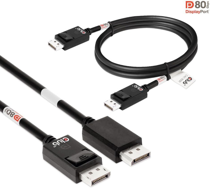 Club3D CAC-1091 DisplayPort™ 2.1 Bi-Direktionales VESA DP80 zertifiziertes Kabel 4K120Hz, 8K60Hz ode