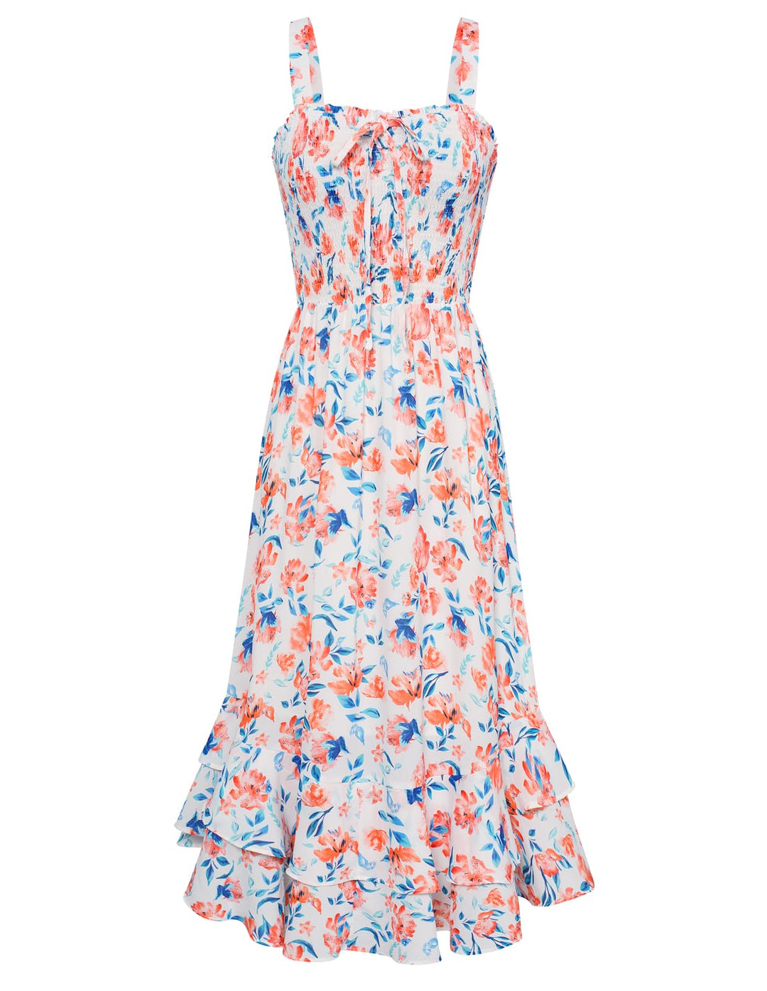 GRACE KARIN Damen langes Blumenkleid Ärmellos Spaghettiträger Freizeitkleid | Maxilang,Breite Träger