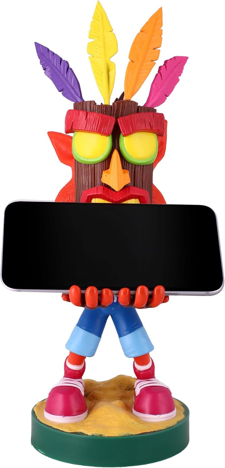Cableguys Crash Bandicoot Crash Aku Aku Controller Halter &amp; Handy Ständer - Gaming Zubehör für Schre