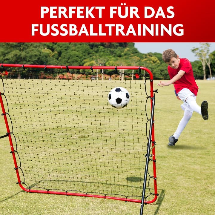 NET PLAYZ Rebounder für Fussball, 150 x 150 cm, Rebound Netz | Prellwand | Hilfsmittel und Ausrüstun