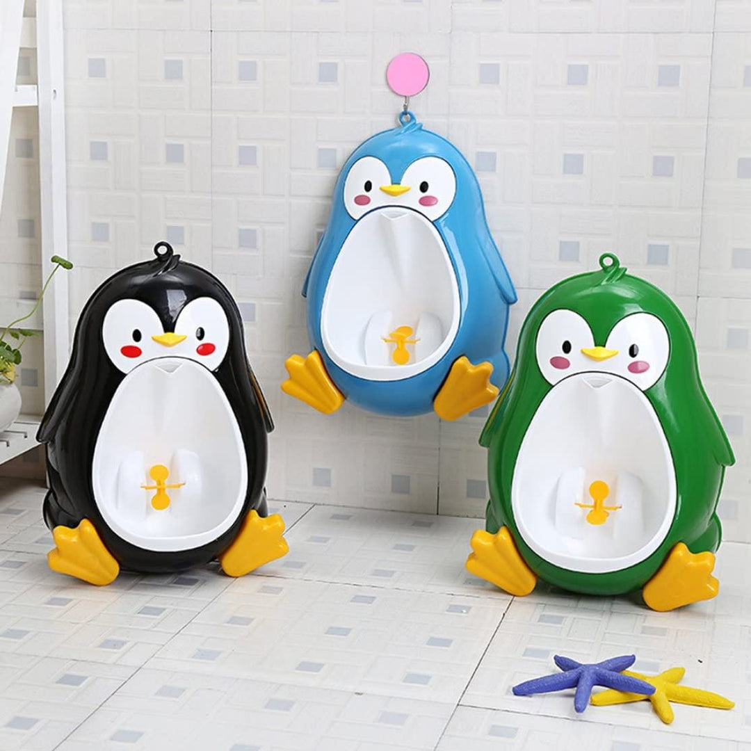 Stehendes Urinal, Baby-Toiletten-Töpfchen für Jungen, Cartoon-Pinguin, Kleinkind-Steh-Töpfchen-Toile