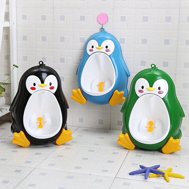 Stehendes Urinal, Baby-Toiletten-Töpfchen für Jungen, Cartoon-Pinguin, Kleinkind-Steh-Töpfchen-Toile