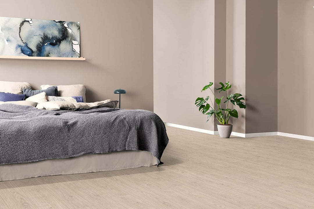 EGGER Laminatboden EL1000 Berdal Eiche hell (7mm, 2,494m²) | authentische Holzoptik | | Einfache Ver
