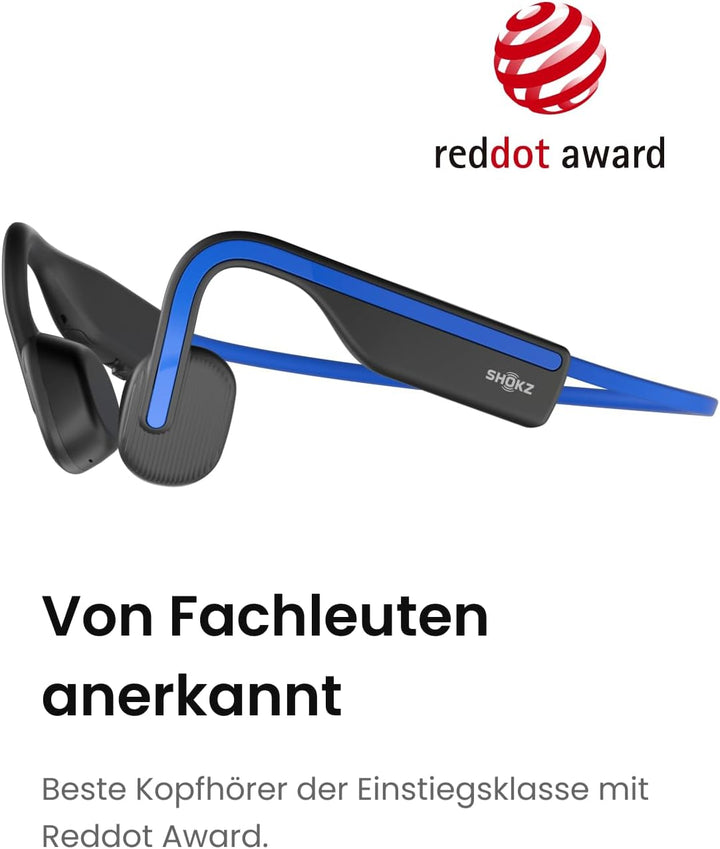 SHOKZ OpenMove Knochenschall Kopfhörer, Open-Ear Sport Bluetooth Ohrhörer mit Noise-Cancelling Mikro