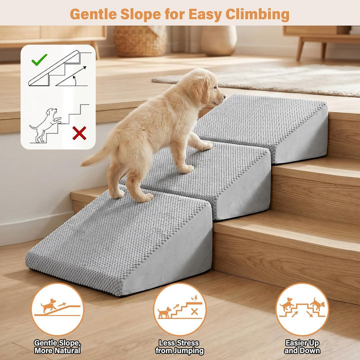 Hunderampe für Treppen, 6 Stück Hundetreppe für Kleine Hunde, Flachwinkel Katzentreppe für älte Katz