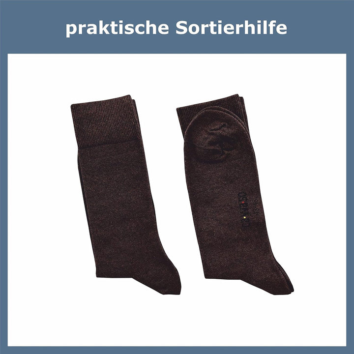 ca·wa·so Herren Socken aus 100% Baumwolle | Reine Baumwollsocken im 10er-Set | Freizeitsocken ohne N