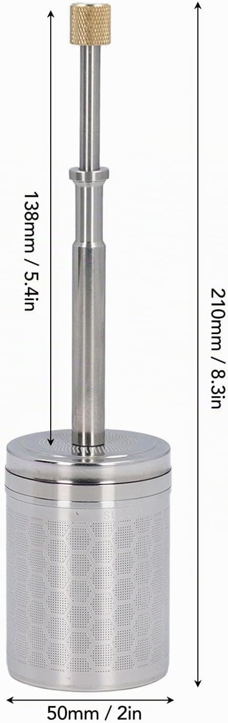 CDQL Kaffee- und Teebereiter, Press-Kaffee-Ei, Tragbare Micro-French-Press aus Edelstahl, Wiederverw