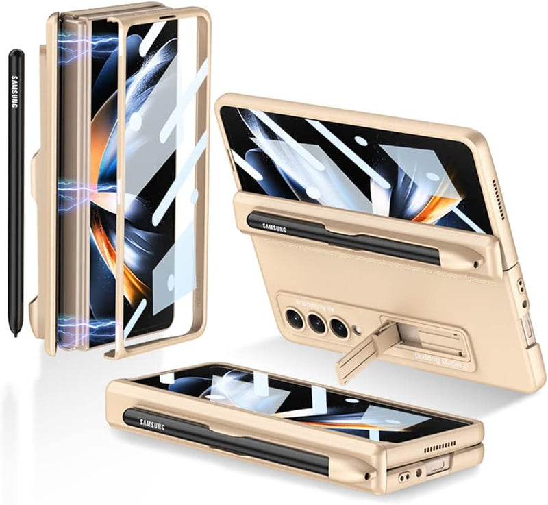 CeeEee Galaxy Z Fold 4 5g Hülle 360 Grad Vollschutz Case Built in Bildschirm Schutz Handyhülle mit S