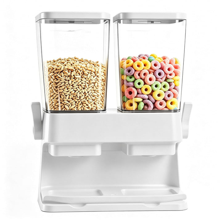 Müslispender 2er Set luftdicht Cereal Dispenser 3L Cornflakes-Spender Portionierer, Spender für Müsl