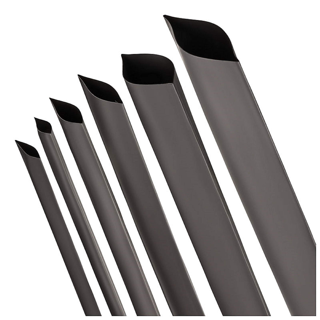 ISOLATECH Schrumpfschlauch Meterware schwarz ohne Kleber Ø 100mm 4 Meter Schrumpfverhältnis 2:1 Set