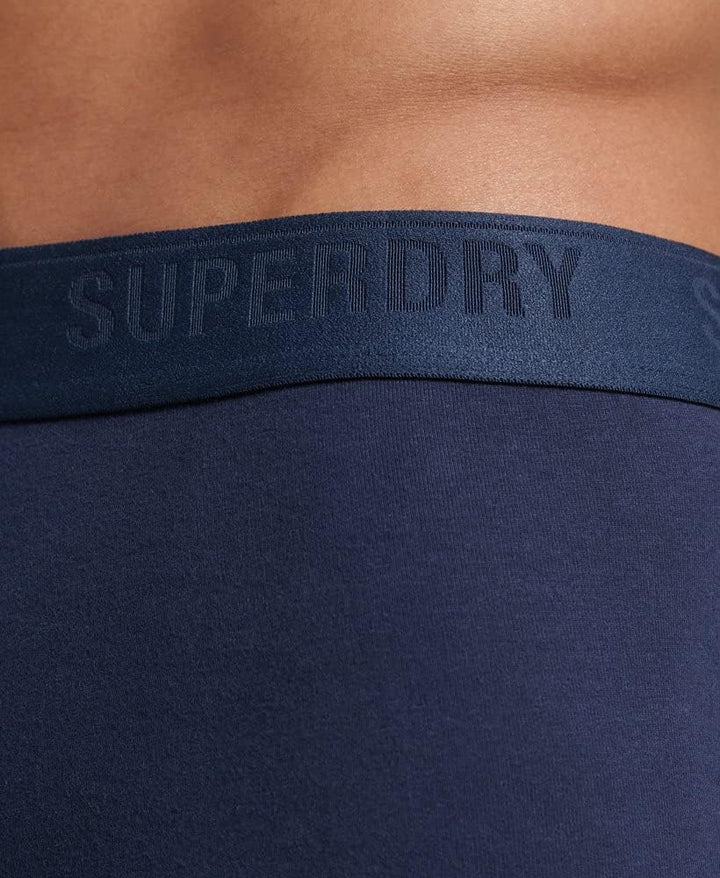 Superdry Mens Multi Triple Pack Boxer Shorts, Richest Navy, Small