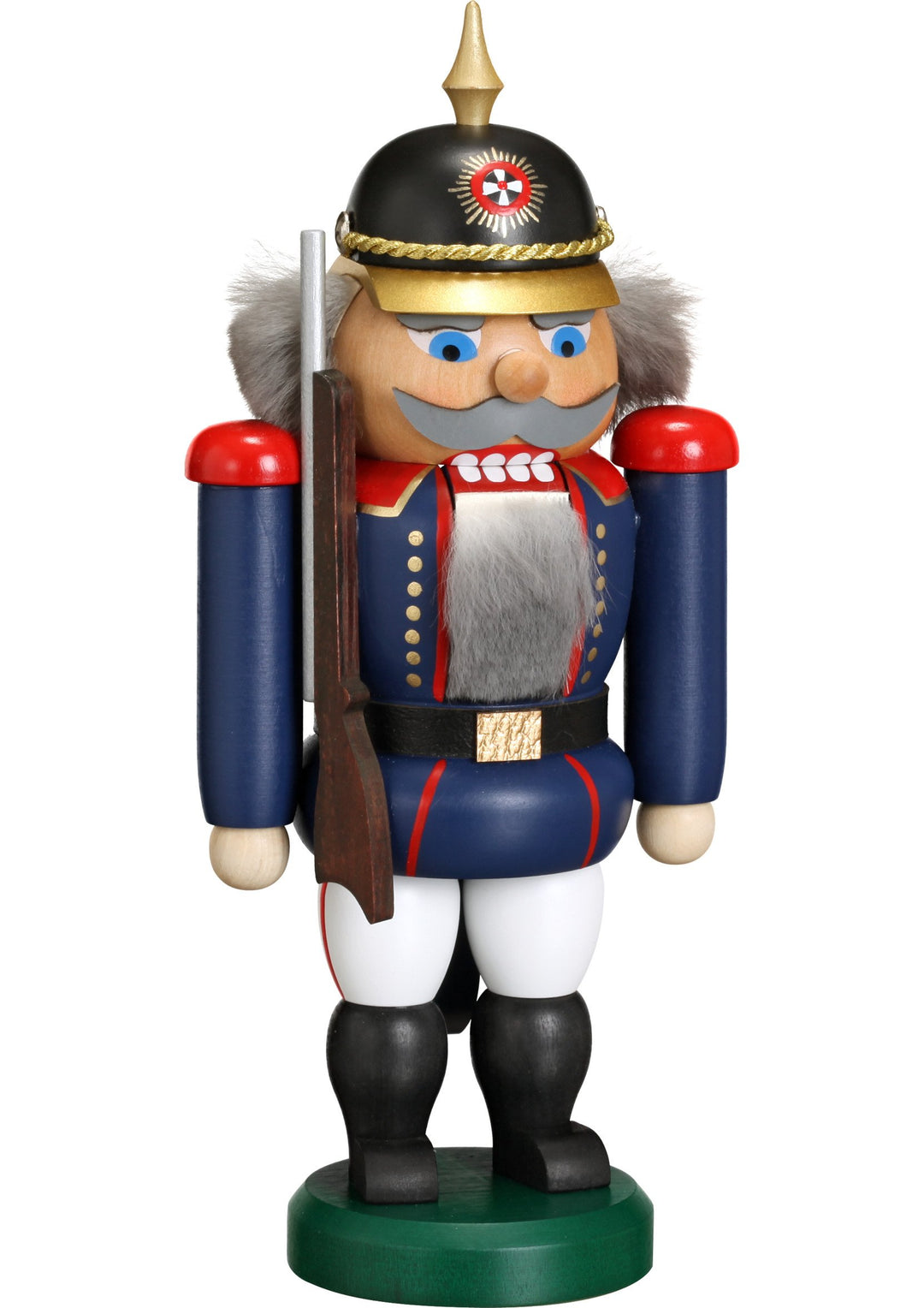 Seiffener Volkskunst Nussknacker Gardesoldat, 20 cm Hoch, Original Erzgebirge SV 11456