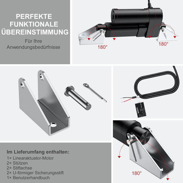Justech Linear Actuator 50mm Linearantrieb 3000N/660LBS IP65 5mm/s Motor Lineartechnik Aktuatoren Li