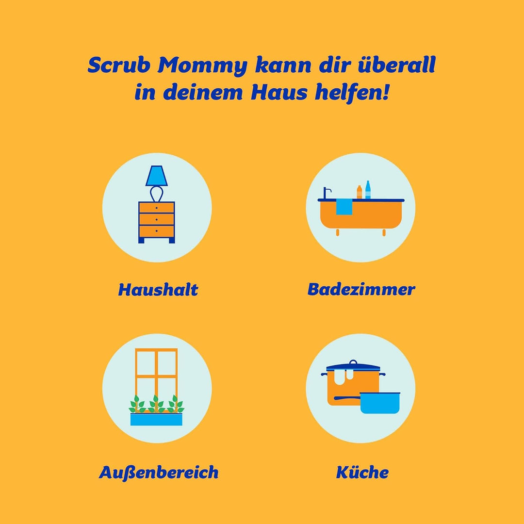 Scrub Daddy Scrub Mommy Putzschwamm, Topfreiniger Küchenschwämme, Putzmittel mit Texturveränderung,
