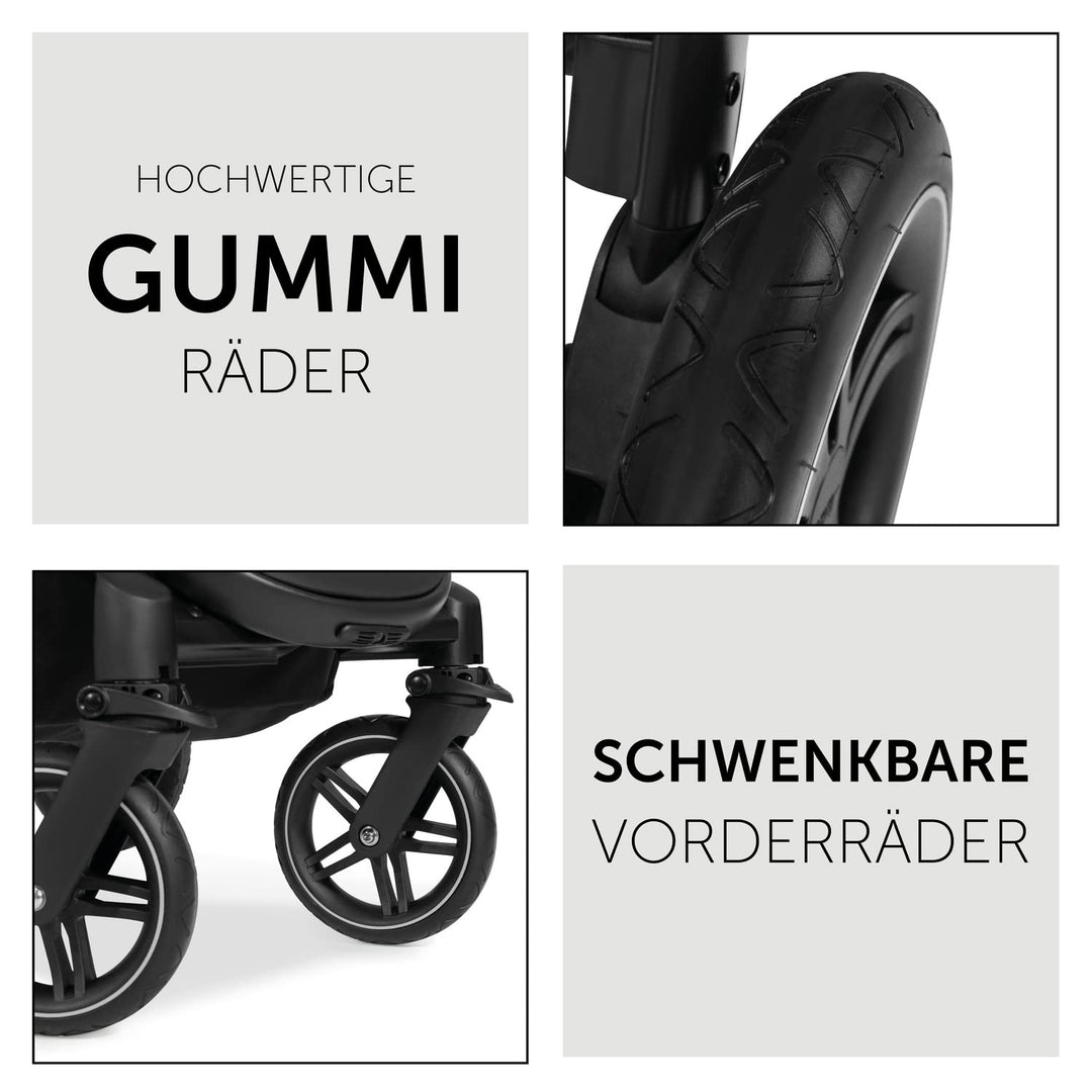 Hauck Kinderwagen 2 in 1 Saturn R Duoset mit Babywanne, Buggy bis 25 kg, Beindecke, Wendbarer Sitz m