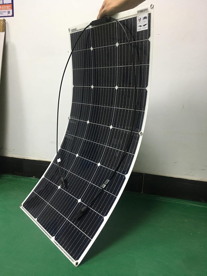 solarpanel 12V flexible 100w laderegler solar 12v Ultraleicht, Ultradünn,Wasserdicht für Wohnmobile,