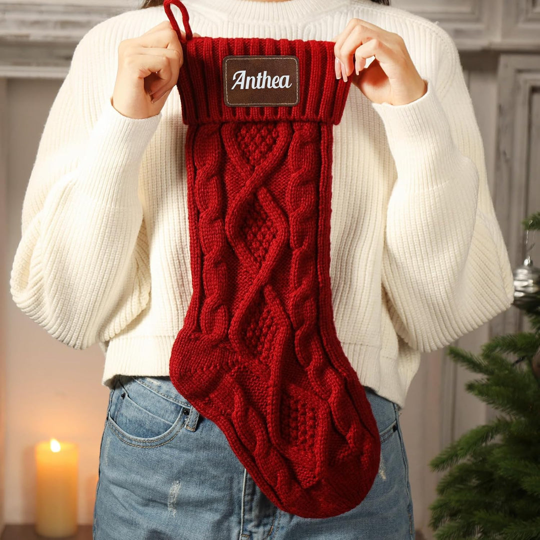 NIBESSER Weihnachtsstrumpf Personalisiert 6er Set Nikolausstrumpf mit Benutzerdefinierte Namen 18” G