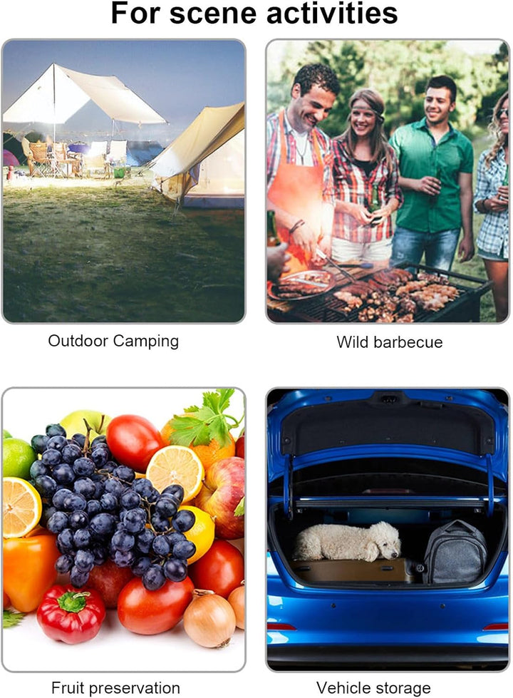 Rollender Kühlerer, 43L Isoliertasche Picknicktaschen, Wasserdichte Isolierte Kühltasche mit Griff u