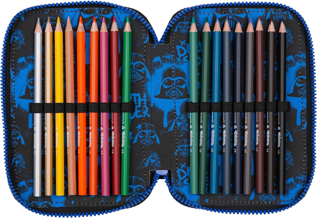 Goldkids - Federmäppchen 3 Fächer - Mäppchen für Mädchen und Jungen - Federmappe 3-Fach Federtasche