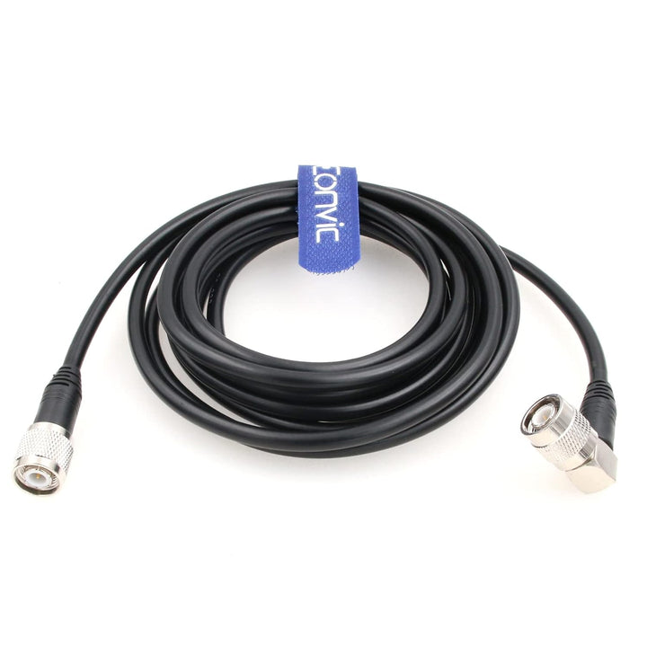 Eonvic GPS Antennenkabel Schwarz TNC zu TNC 90 Grad Flexibles Koaxialkabel RG223 für GNSS/GPS Empfän