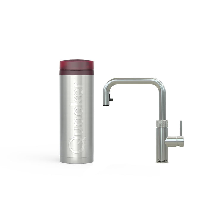Quooker Flex Square | Reservoirs PRO3 | Voll-Edelstahl | sofort-Kochend-Wasserhahn