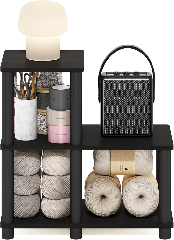 Furinno Turn-N-Tube Akzent Dekoratives Regal, Aufbewahrungsregal, MehrzweckRegal, mit 3 Ebenen, Espr