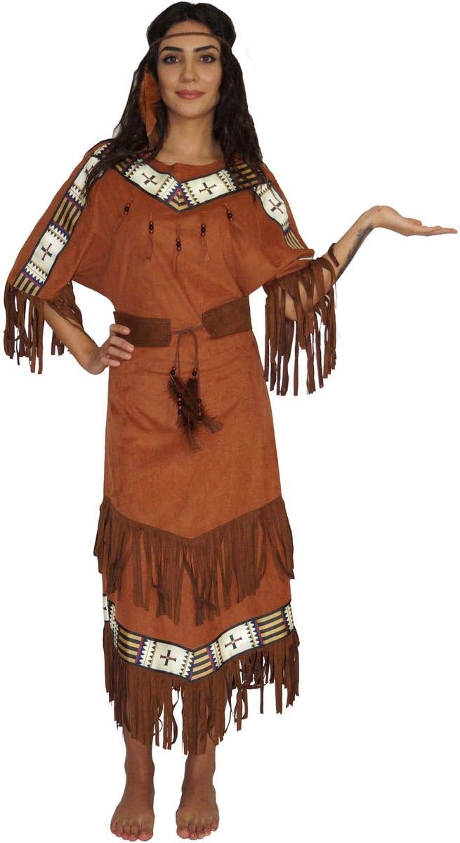 MAYLYNN Kostüm Indianerin Indianer Indianerkostüm Noya, Damen Grösse M
