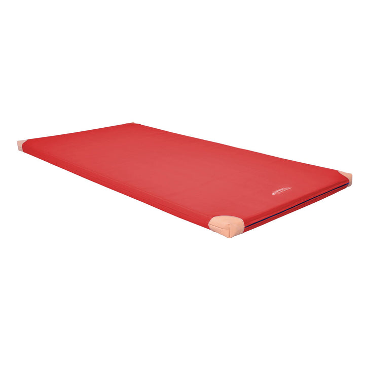 Grevinga® TÜV-Süd zertifizierte Leichtturnmatte (VB 80) | 200 x 100 x 8 cm | ROT | mit Lederecken