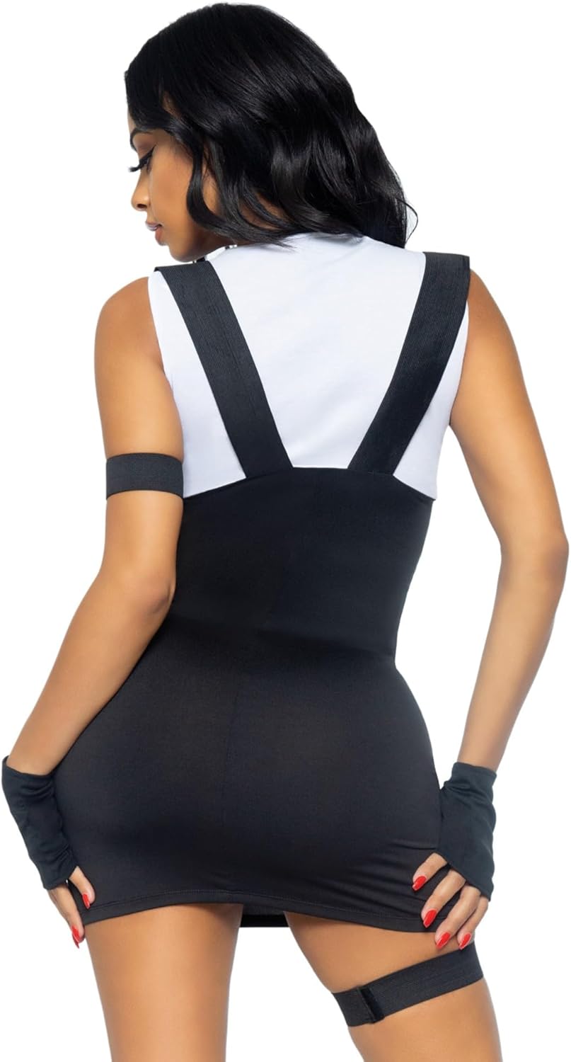 LEG AVENUE Damen Sultry Swat Officer Kost me, Schwarz, Grösse XS (EUR 32), Grösse XS (EUR 32)