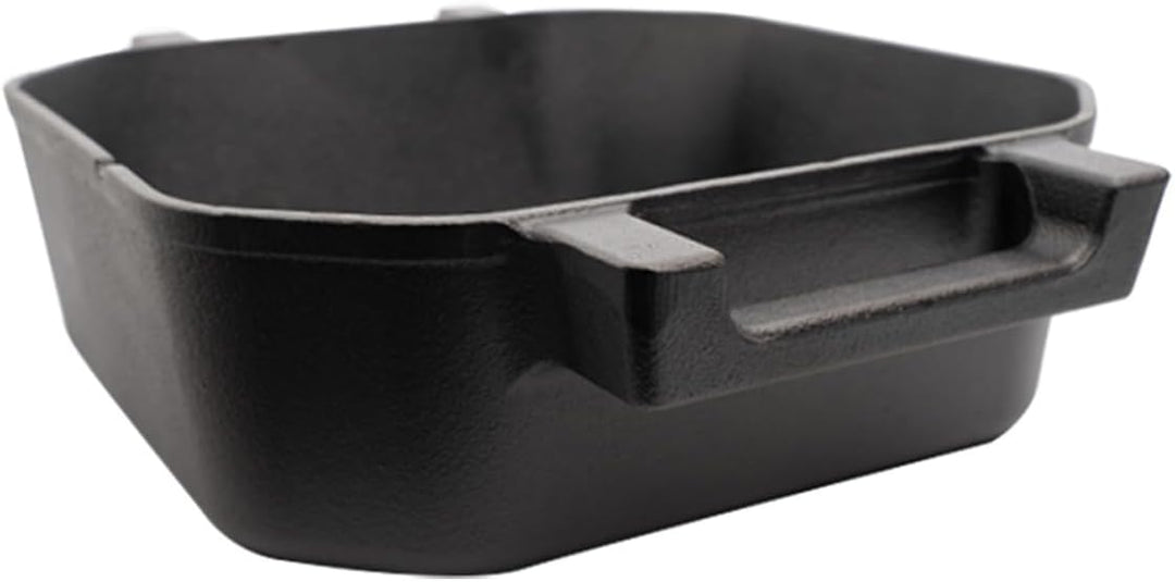 SANTOS Square Dutch Oven mit Deckel - Quadratischer Schmortopf - 9,5L/10Qt Feuertopf - Gusseisen - p