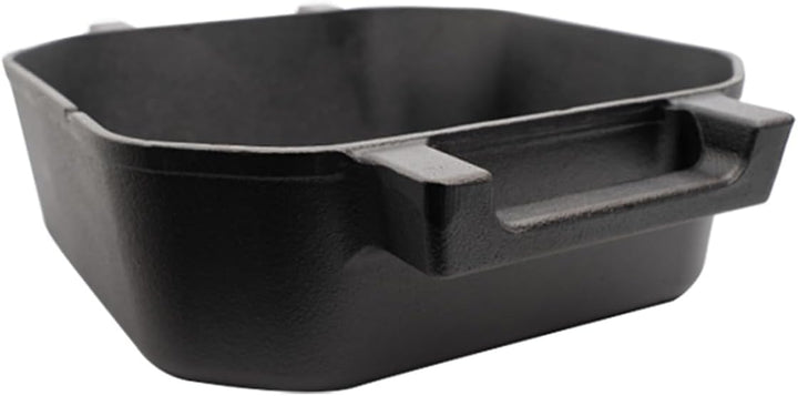 SANTOS Square Dutch Oven mit Deckel - Quadratischer Schmortopf - 9,5L/10Qt Feuertopf - Gusseisen - p