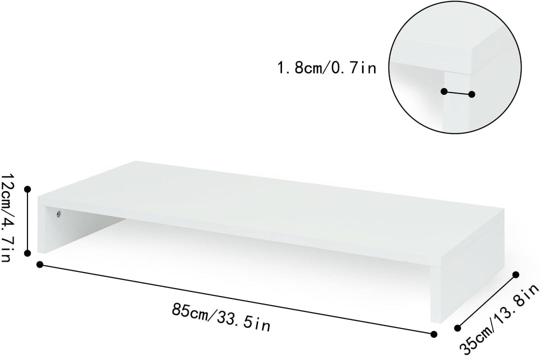 Monitorständer Holz, ergonomische Monitorerhöhung für Schreibtisch, passend für PC, Laptop und TV,Sc