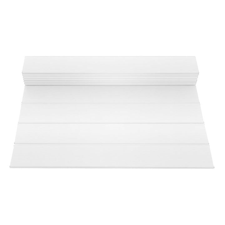Faltbare Badewannenabdeckung, Weiss Holzoptik, 170x75cm, PVC, bis 5kg | Isoliert Badewasser, robust