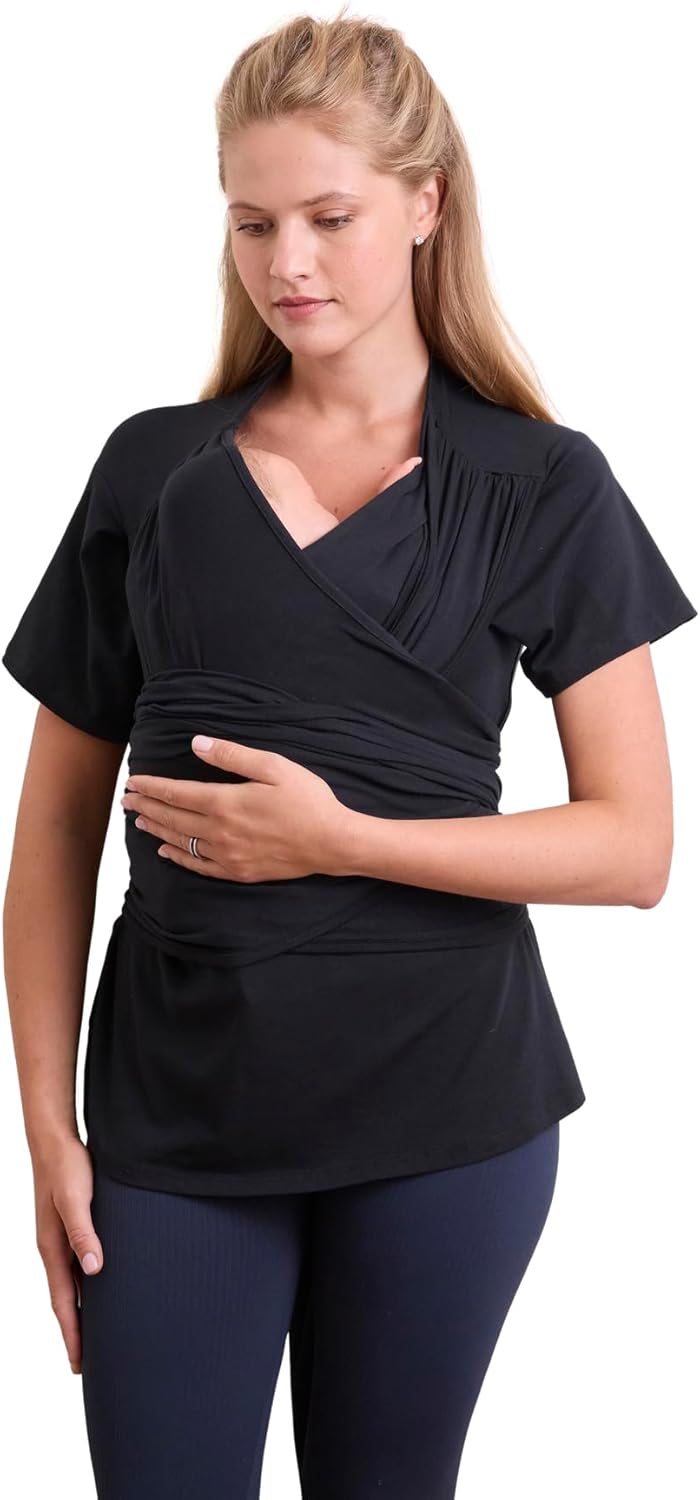 Vertbaudet Eltern-Trageshirt, Bio-Baumwolle XL Schwarz, XL Schwarz
