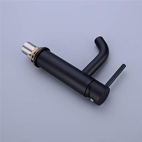 TRUSTMI Einhebel-Badarmatur Zapfhahn Messing, einlochmontiert, mattschwarz Matt Schwarz, Matt Schwar