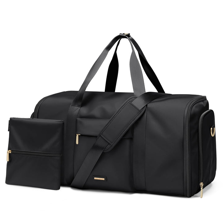 2-in-1 Kleidersack Handgepäck Flugzeug 48L, Wasserdicht Knitterfrei Reisetasche mit Schuhfach &amp; Troc