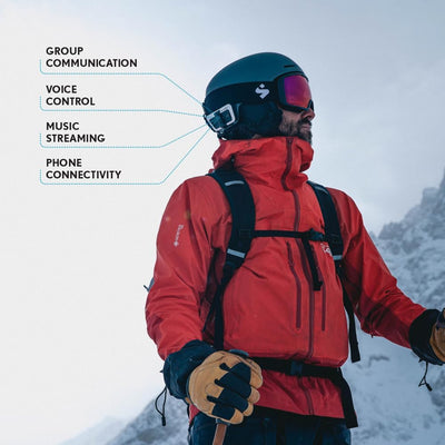 Cardo PACKTALK Outdoor Duo Pack, Helm-Kommunikationssystem, ideal für Ski, Snowboard und Radfahren (