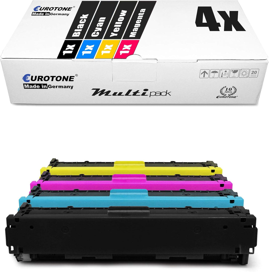 Eurotone 4X Toner im Set kompatibel für Canon i-SENSYS LBP 662 663 664 MF741 MF742 MF743 MF744 MF745