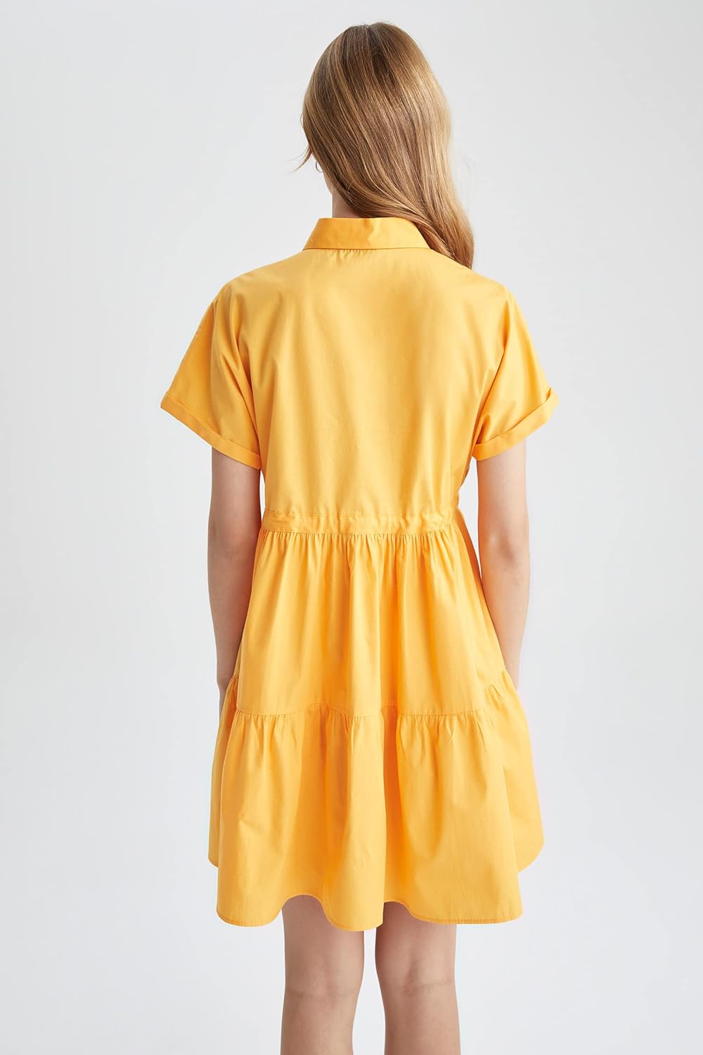 DeFacto Damen Dress 40 Gelb, 40 Gelb