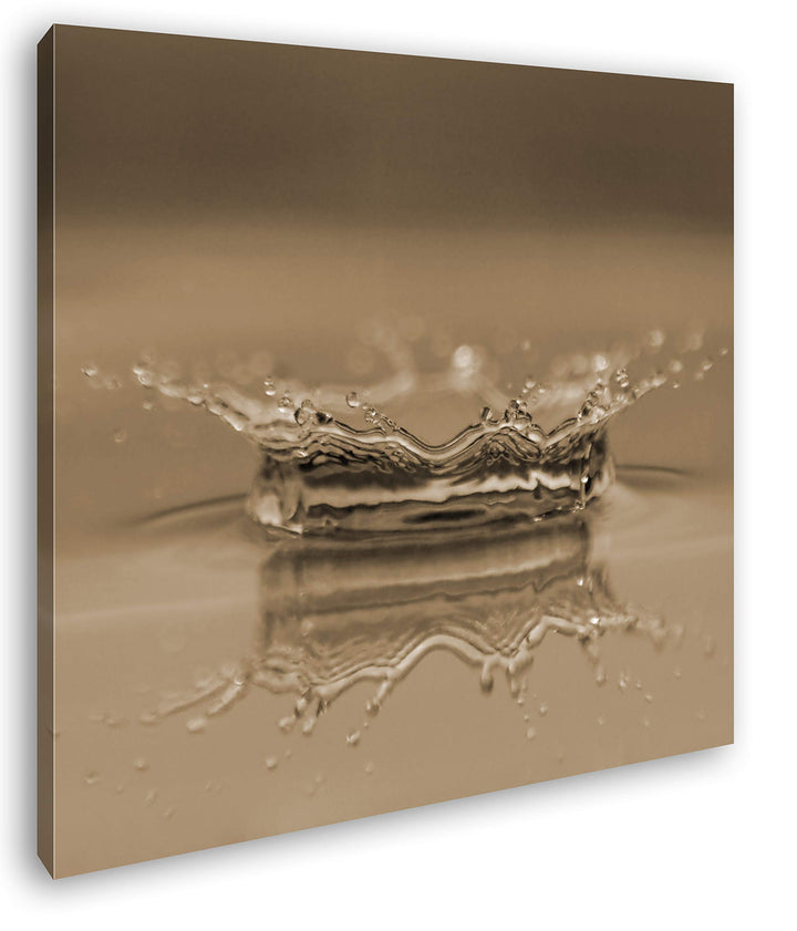 deyoli Bezaubernder Blauer Wassertropfen im Format: 70x70 Effekt: Sepia als Leinwandbild, Motiv auf