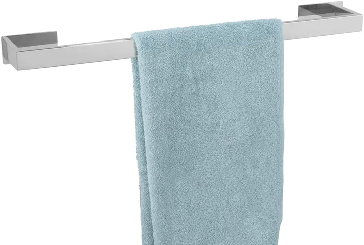 WENKO Turbo-Loc® Badetuchstange UNO Genova Shine 60 cm, Handtuchstange aus Edelstahl für Badetücher