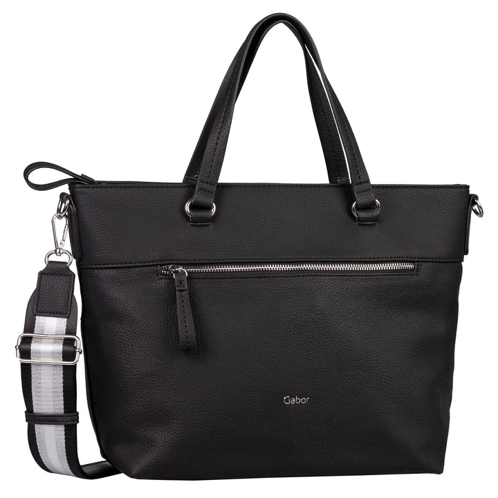 Gabor Silvia Gabor bags Silvia Damen Shopper Umhängetasche Reissverschluss Gross Schwarz, Schwarz