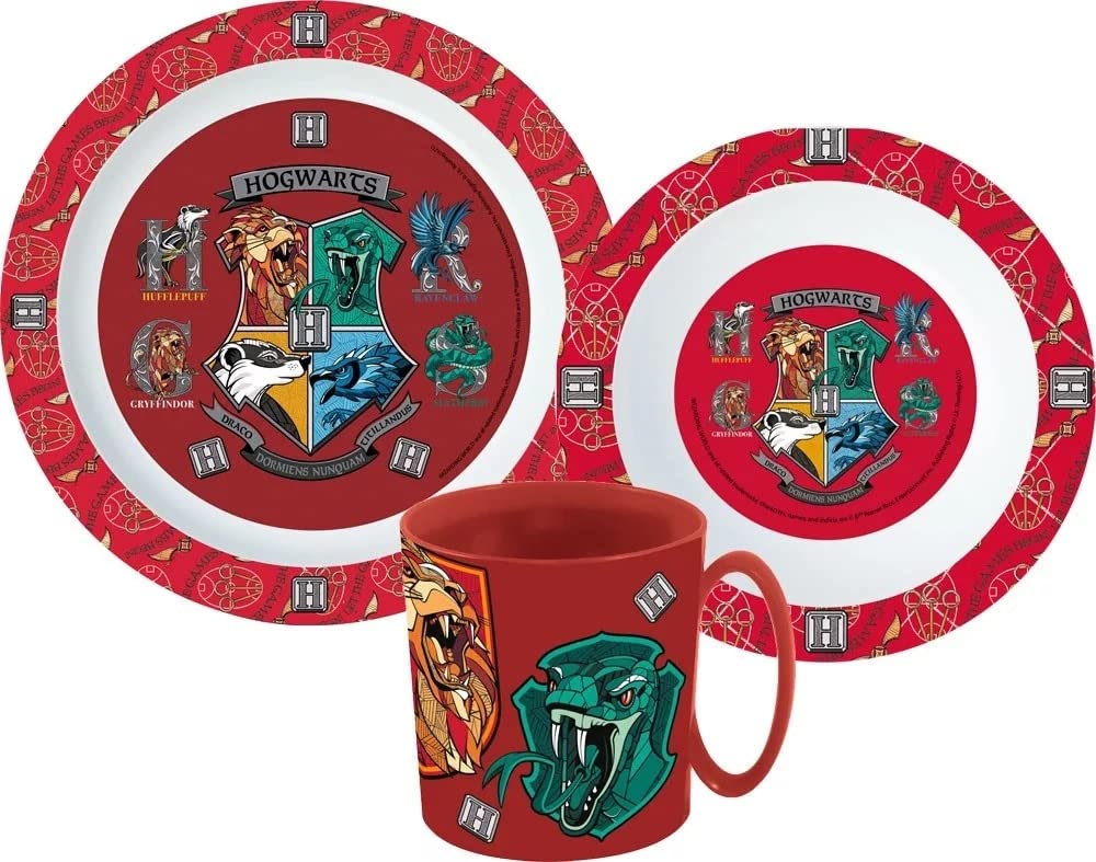 Harry Potter Movie Hogwarts Geschirrset Besteck Set Frühstücks Kinder Kindergarten