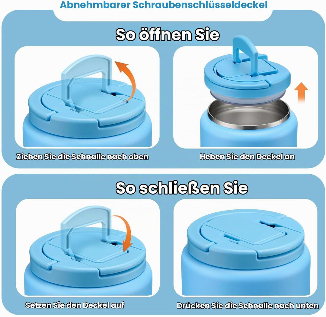 Itslife Thermobehälter für Essen 760ml, Edelstahl Warmhaltebehälter Essen mit Löffel, Thermo Lunchbo