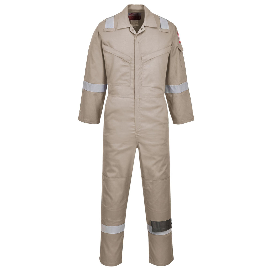 Portwest FR21 Leichter Anti-Statik Flammenresistenter Overall Khaki L, Khaki L